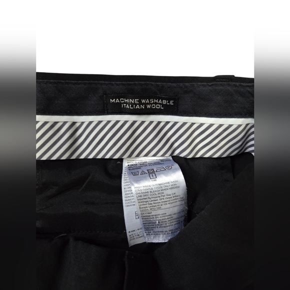 Banana Republic Logan Pants Womens Size 8 Black Italian Wool Washable Trousers - Picture 6 of 6